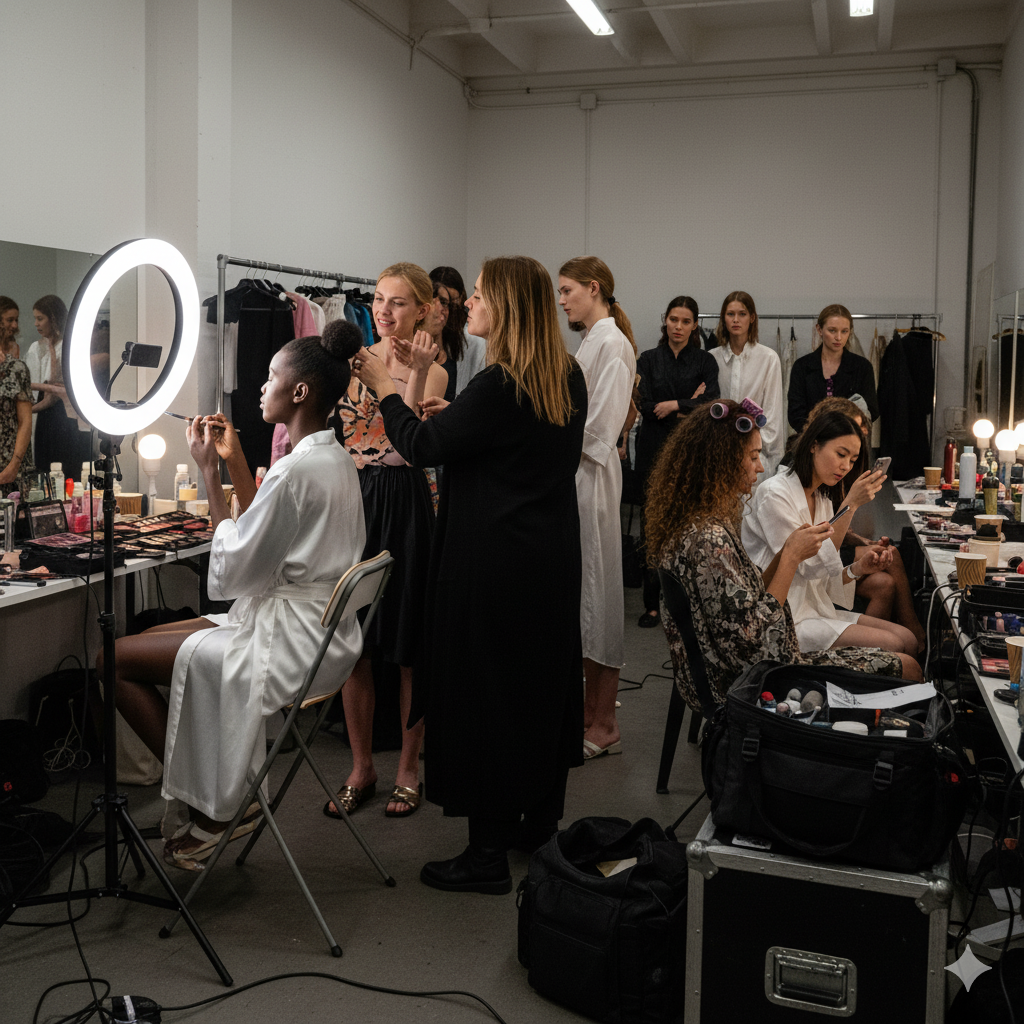 Backstage modeling scene